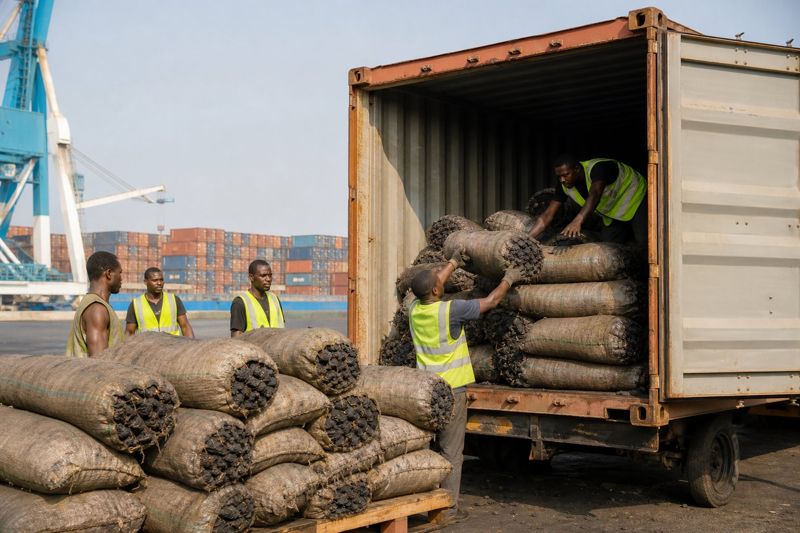 Container loading at Lagos port